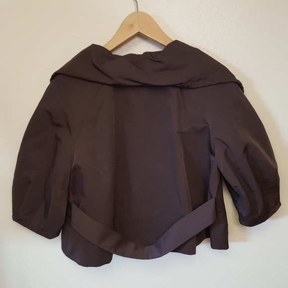 Club Monaco Cropped Coat Jacket Short Puff Sleeves - Picture 2 of 6
